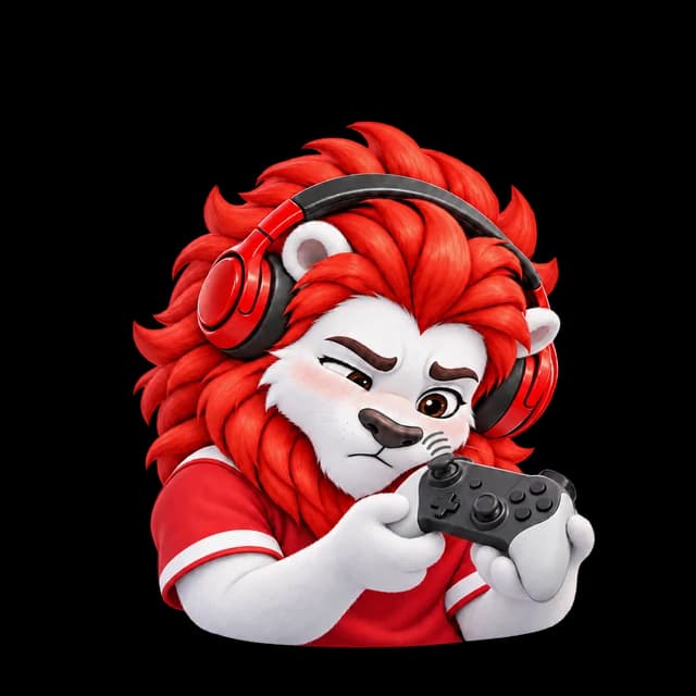 Pleion, el león de PLEYX, jugando