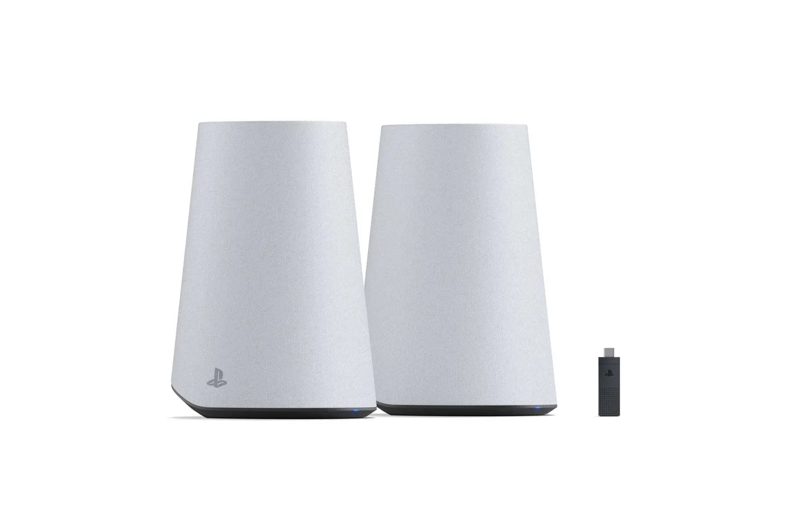 Altavoces inalámbricos PlayStation Pulse Elite blancos con dongle USB negro incluido
