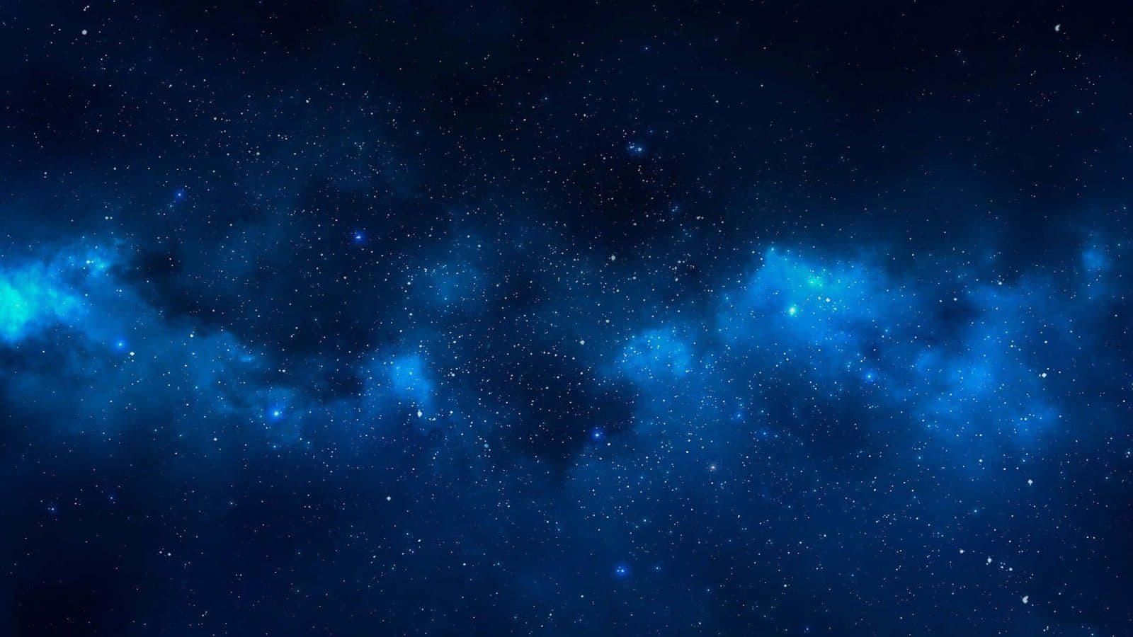 Galaxia azul con nebulosas y estrellas brillantes en el espacio profundo, fondo cósmico para videojuegos PlayStation