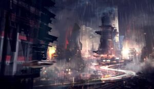 cyberpunk city lights in rain ksyb2m5cdc66pa2a