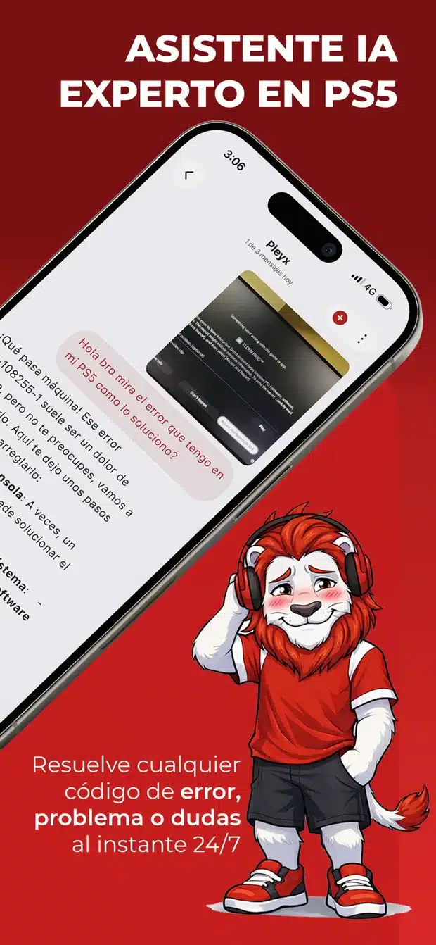 Captura de la app PLEYX para PS5